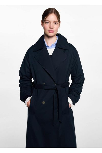 Mango Teen Classic trench coat with belt