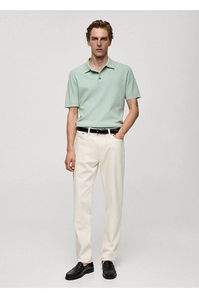 MANGO Man Tricou polo subțire mulat