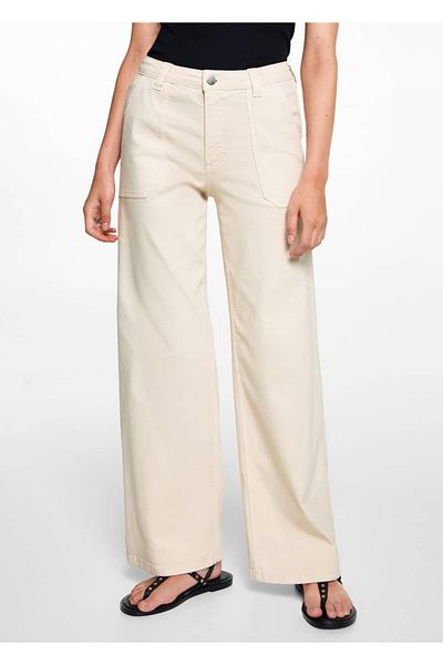 Mango Teen pantaloni culotte cu buzunare