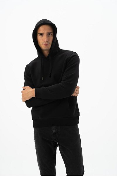 Arma Hanorac negru cu glugă cu buzunar cangur pentru bărbați K 24254928801