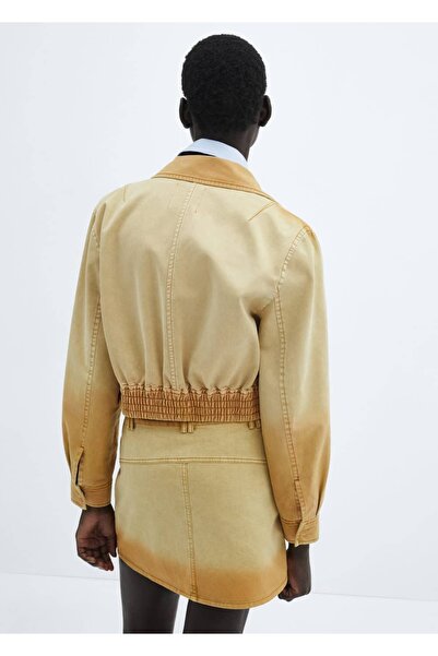 MANGO Woman Kullanılmış efektli bomber ceket