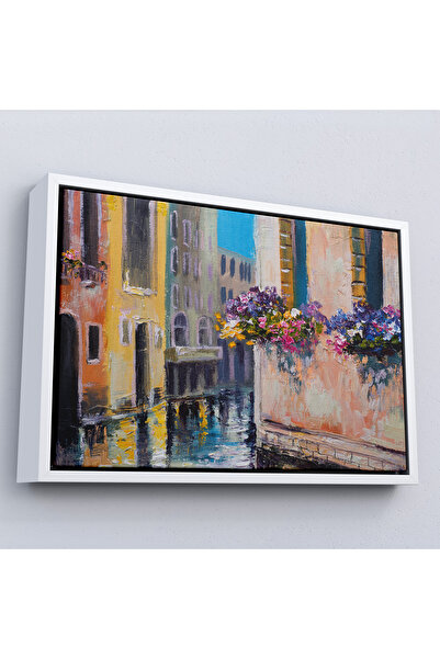 Oxyteez Ξύλινο Πλαίσιο Ιταλία Βενετία Κανάλι Ελαιογραφία-7114