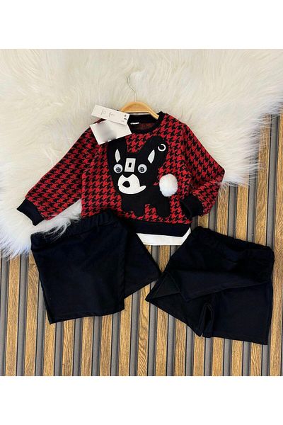 KOKOŞ BEBEK Girl's Shorts and Skirt Set