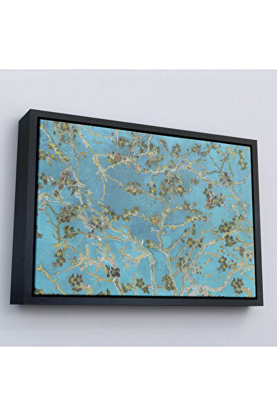 Home Wood Framed Vincent Van Gogh - Blossoming Almond Tree Blue Painting-7177