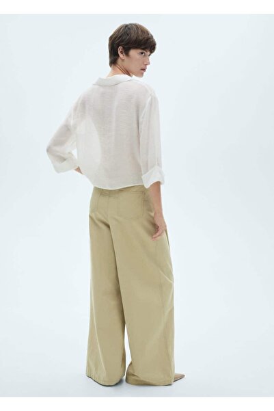 MANGO Woman Kuşaklı çan kollu bluz