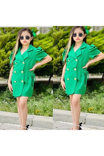 KOKOŞ BEBEK Kız Çocuk Toka Dahil Ceket Elbise | 2/3 Yaş Arası