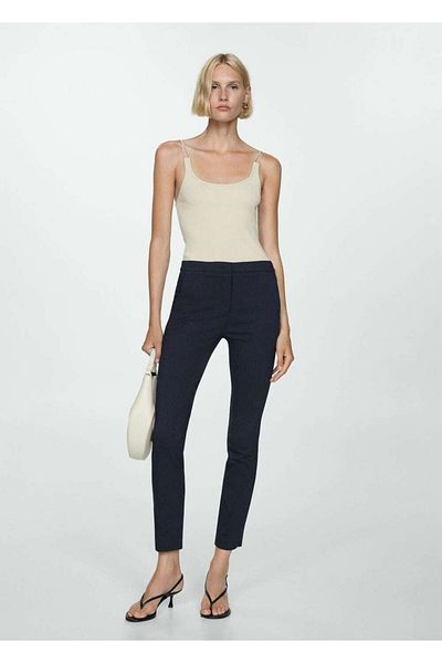 MANGO Woman Slim-Fitting Short-Legged Pants