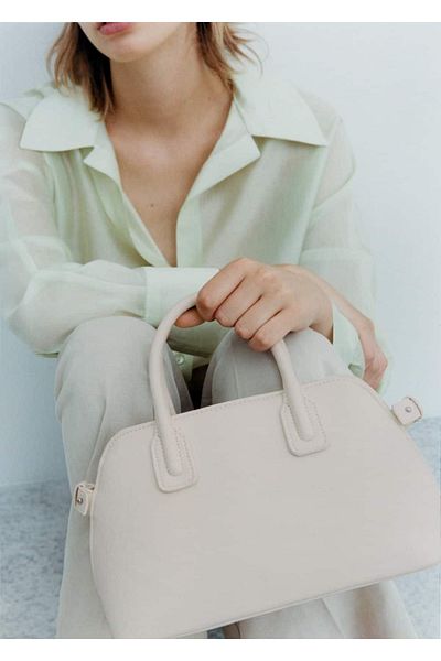 MANGO Woman Bowlingtasche mit Doppelgriff