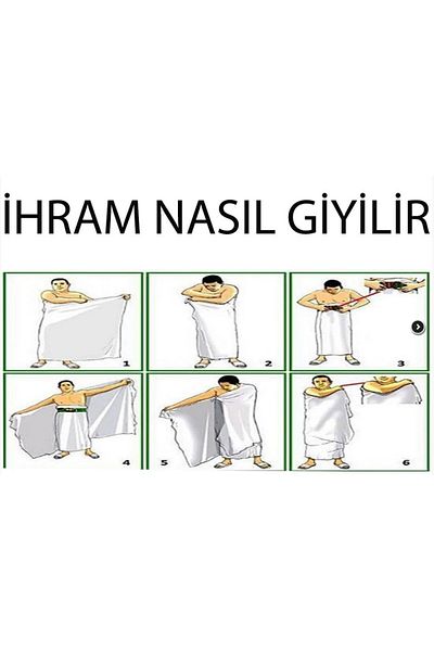Hediyeleşin 1350 gr Cotton Irama Set - Hajj and Umrah Irama, Irama Towel - 1 PIECE