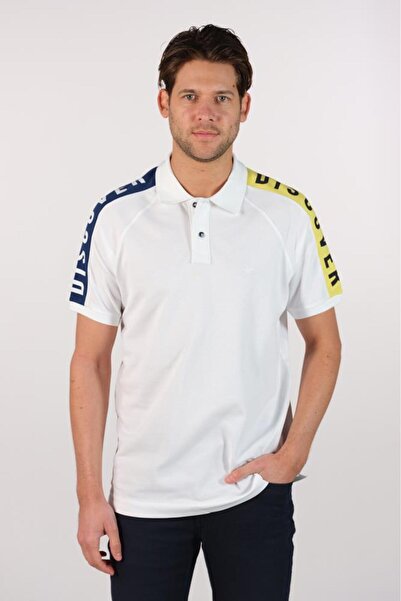 Arma Чоловіча біла футболка з коміром-поло Y22374302401