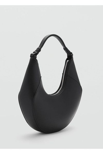 MANGO Woman Leather Look Shoulder Bag