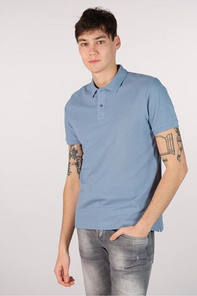 Arma Tricou albastru cu gât polo pentru bărbați Y 22374350601