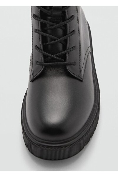 MANGO Kids Lace-up leather boots