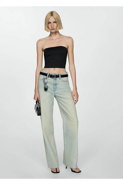 MANGO Woman Strapless Blouse