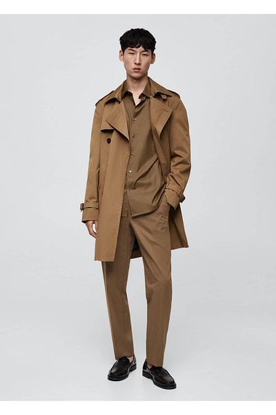 MANGO Man Regular Cut 100% Cotton Twill Shirt