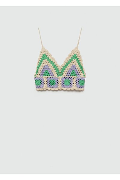 MANGO Woman Háčkovaná blúzka