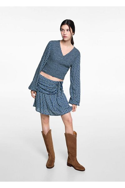 Mango Teen Bluză cu model adunat