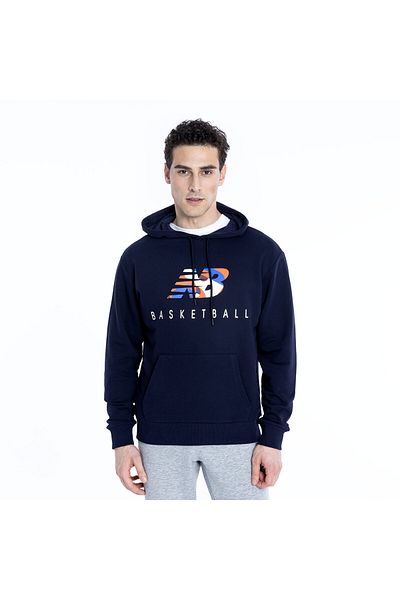 New Balance Ανδρικό μπλουζάκι Navy Blue - Lifestyle Mnh1361-avi