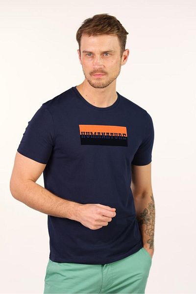 Arma Ανδρικό μπλουζάκι Navy Blue Crew Neck Y 22344450101