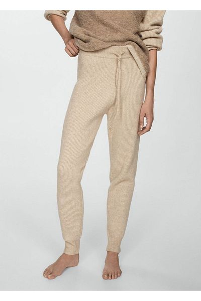 MANGO Woman Jogger-Strickhose