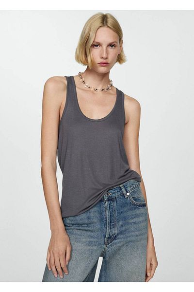 MANGO Woman Trikotbluse mit Trägern