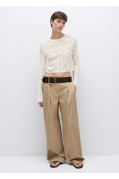 MANGO Woman Sparse Knit Detailed Sweater