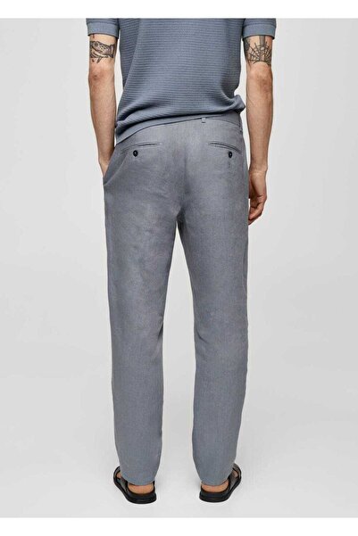 MANGO Man Slim fit %100 keten pantolon