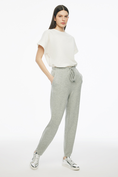 Perspective Hugh Regular Fit - Сірі меланжеві жіночі спортивні штани, довжина до щиколотки