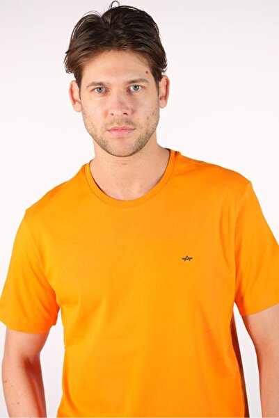 Arma Чоловіча помаранчева футболка великого розміру з коміром-стійкою Y22374868501