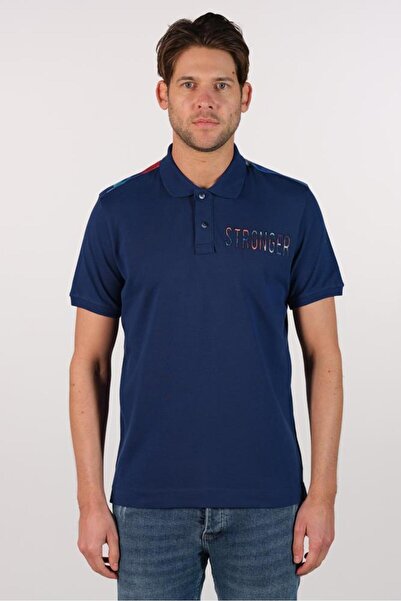 Arma Чоловіча футболка з коміром-поло Indigo Y22374301201
