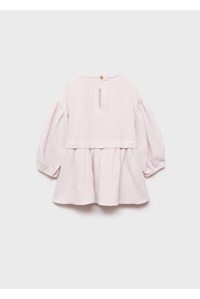 MANGO Baby Düğmeli Koton Elbise