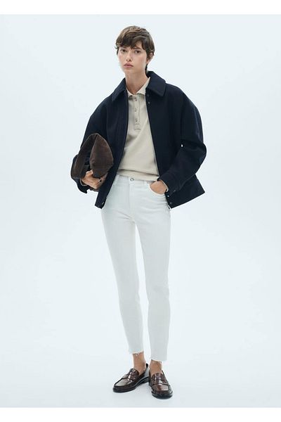 MANGO Woman Blugi skinny decupați