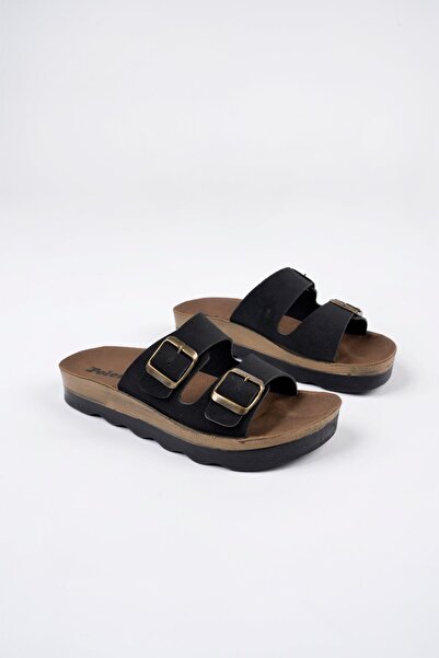 MUGGO Lena Women's Daily Orthopedic Double Banded Buckle Non-Slip Sole Comfortable Slippers