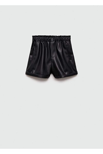 MANGO Kids Deri Görünümlü Şort