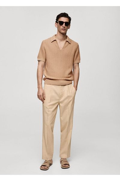 MANGO Man Tricot din bumbac tricotat cu imprimeu