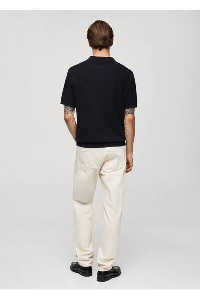MANGO Man Geformtes Poloshirt aus dünner Strickware