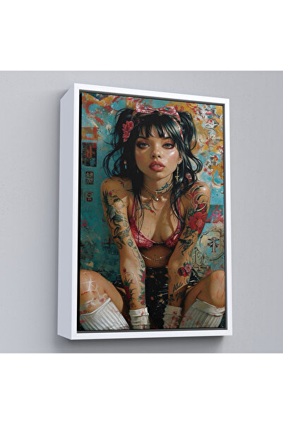 Limitless Πίνακας Όμορφης Γυναίκας με Ξύλινο Πλαίσιο Ελαιογραφία-7865