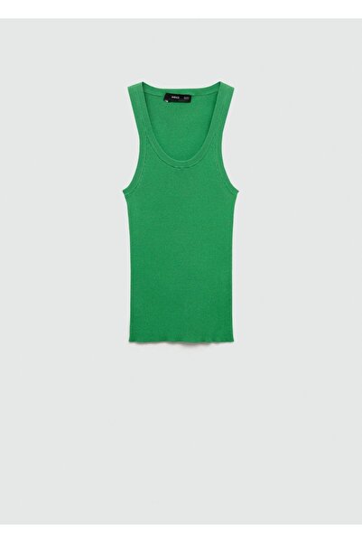 MANGO Woman Πλεκτή μπλούζα με τιράντες