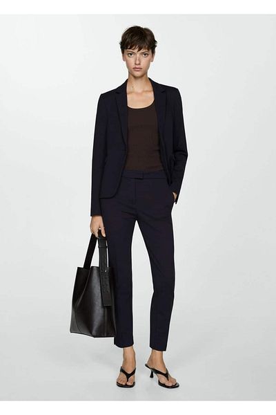 MANGO Woman Roman woven straight pants