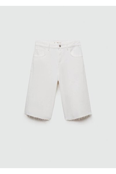 MANGO Woman Oversize denim bermuda şort