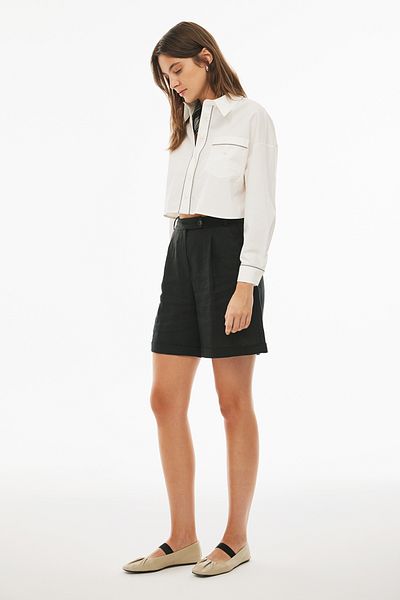 Perspective Balars Comfortable Fit Standard Size Ecru Color Women's Shirt