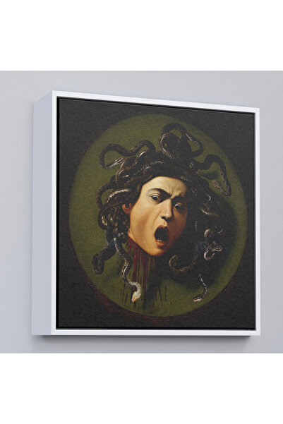 Home Caravaggio cu rama din lemn - Pictura Medusa-8350