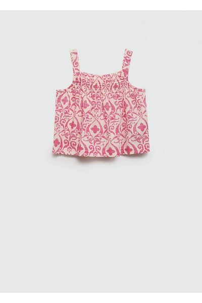 MANGO Kids Tricou Roz Pentru Copii