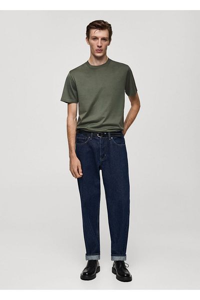 MANGO Man Koszulka typu slim-fit wykonana w 100% z bawełny