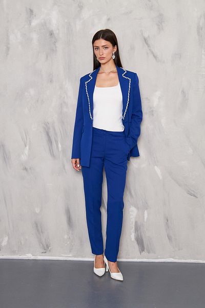 LOVELF Costum cu guler brodat cu piatră colorată Saks