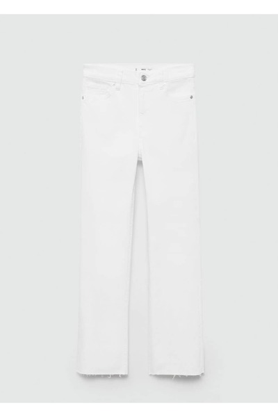 MANGO Woman Sienna flare crop jean pantolon