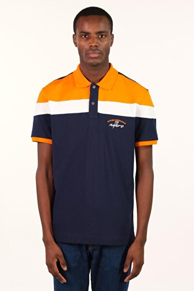 Arma Чоловіча темно-синя футболка з коміром-поло Y22374300001