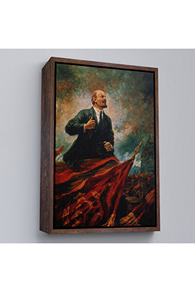 Oxyteez Ζωγραφική στον Σοβιετικό Κορυφαίο Βλαντιμίρ Λένιν με ξύλινο πλαίσιο-7677