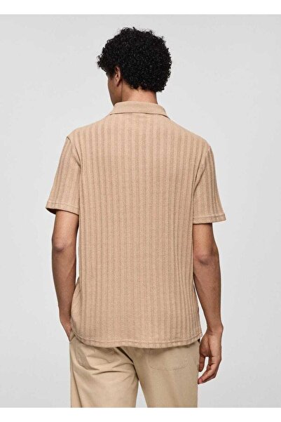 MANGO Man Regular fit fitilli pamuklu polo gömlek