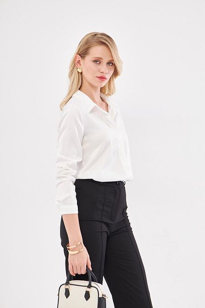 LOVELF Πουκάμισο Ecru Classic Satin